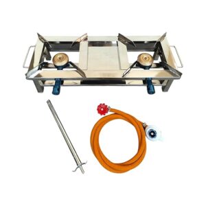 Stainless Steel 2 Burner Canteen Gas Stove