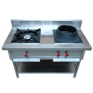 Stainless Steel 2 Burner Chinese Gas Range