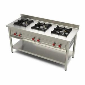 Stainless Steel 3 Burner Gas Range