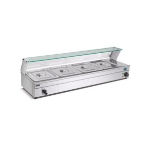 Bain Marie Table Top (4 Pan with Glass Display)