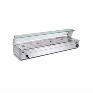 Bain Marie Table Top (4 Pan with Glass Display)