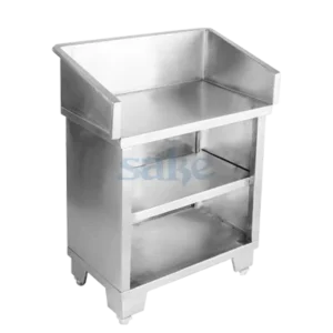 Stainless Steel Side Table with Undershelf