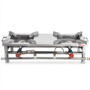 Stainless Steel 2 Burner Canteen Gas Stove