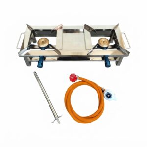 Stainless Steel 2 Burner Canteen Gas Stove