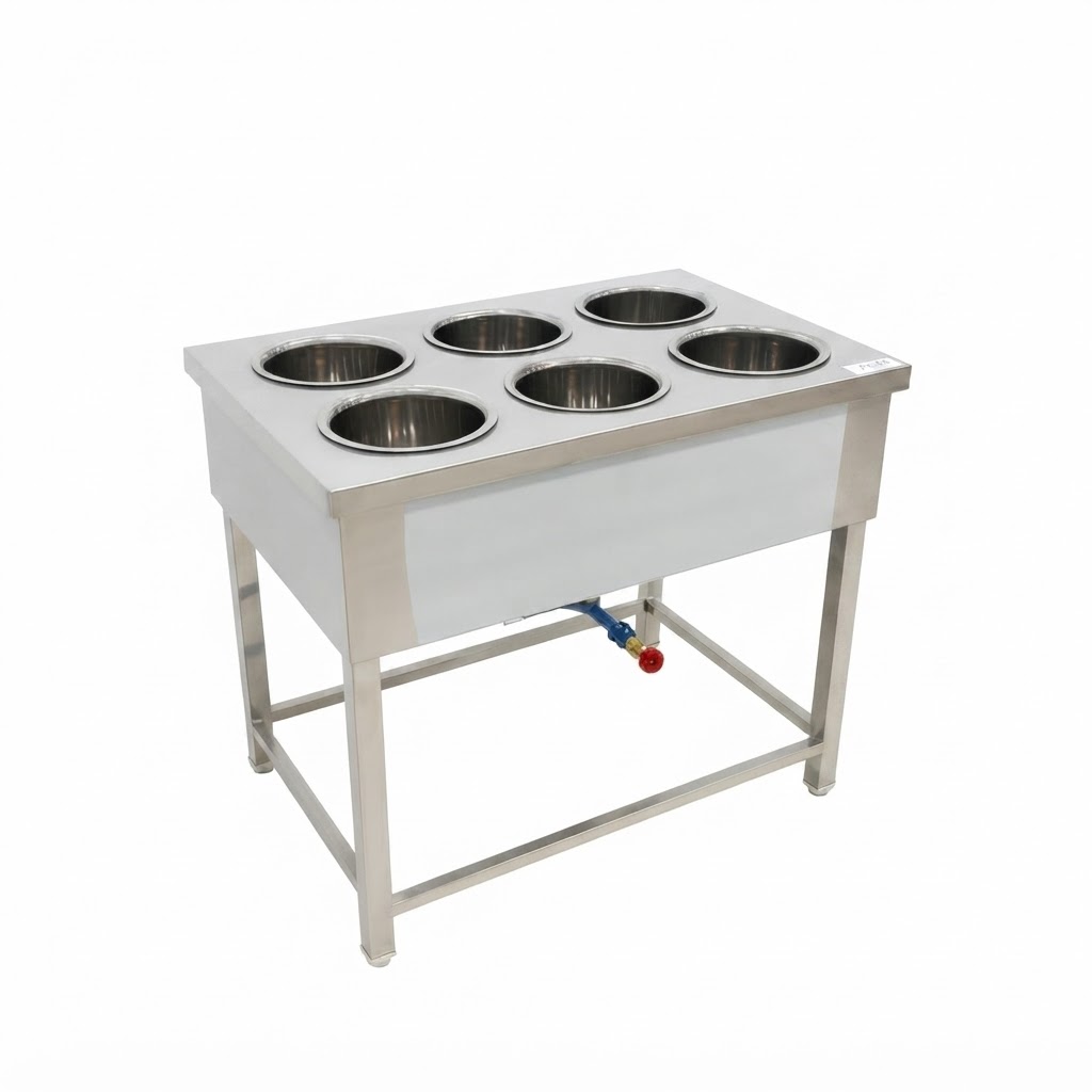 Stainless Steel 6 Jar Bain Marie (Commercial Food Warmer Unit)
