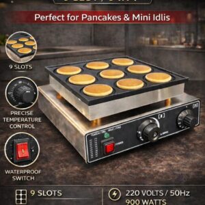 Electric SS Pancake Maker – 9 Slot / 9 in 1