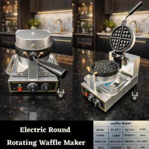 Electric Round Rotating Waffle Maker
