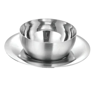 Premium Stainless Steel Finger Bowl Set with Plate
