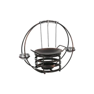 MS Snack Warmer cum Tikka Stand with Skewers & Burner Base