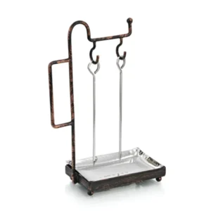 MS Tikka Stand with Skewers & Serving Tray Base