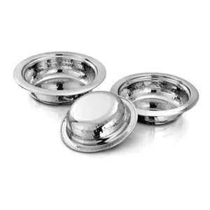 Stainless Steel Patti Rim Bowl (Hammered Finish)