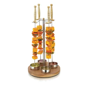 Tikka Skewers Set with Stand & Serving Bowls