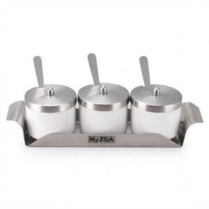 3 Cup Pickle Set (Stainless Steel Condiment & Pickle Server)