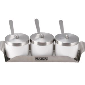 3 Cup Pickle Set (Stainless Steel Condiment & Pickle Server)
