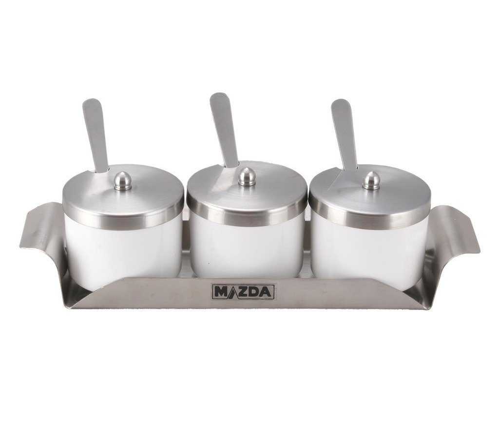 3 Cup Pickle Set (Stainless Steel Condiment & Pickle Server)