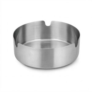 Stainless Steel Ashtray (Matte Finish – Round Design)