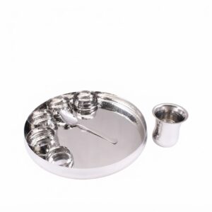 Premium Belly Hammer Stainless Steel Thali Set with Bowl Set
