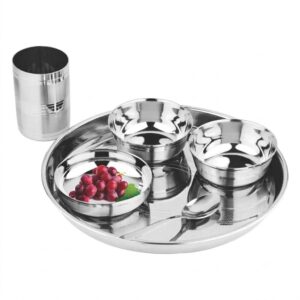 Premium Stainless Steel Bhojan Thali Set