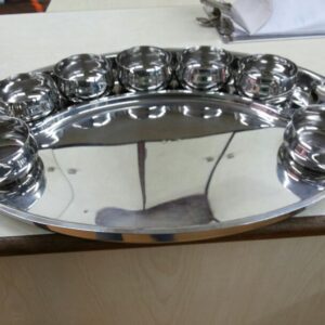 Oval Stainless Steel Thali Set