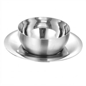 Premium Stainless Steel Finger Bowl Set with Plate