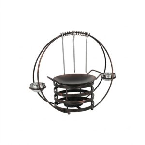 MS Snack Warmer cum Tikka Stand with Skewers & Burner Base
