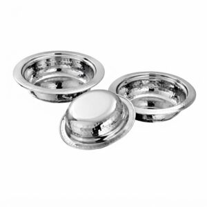 Stainless Steel Patti Rim Bowl (Hammered Finish)