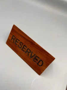 Wooden Reserved Table Board