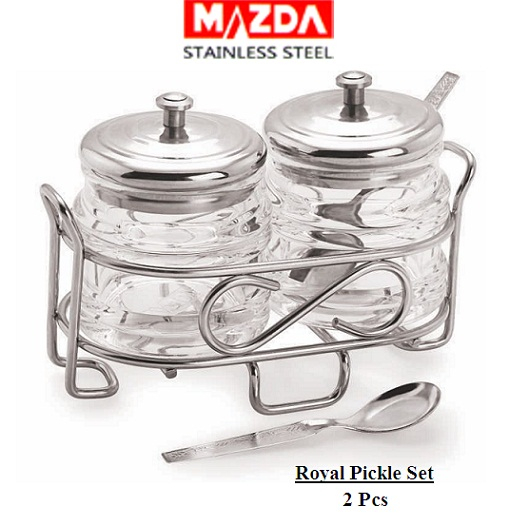 Royal Mazda Stainless Steel Pickle Set – 2 Pcs
