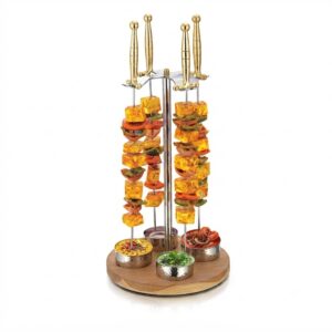 Tikka Skewers Set with Stand & Serving Bowls