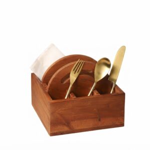 Premium Wooden Dining Table Caddy Organizer