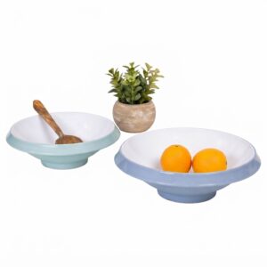 Light Blue and White Serving Bowl Set