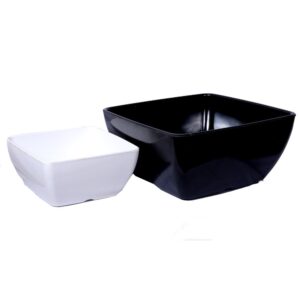 Square White and Black Donga Bowl Set