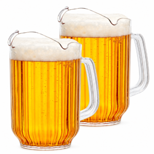 Ribbed Beer Pitcher Set