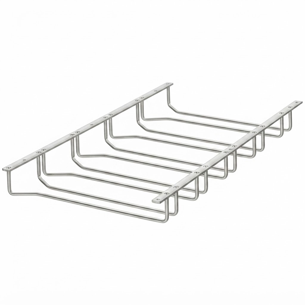 Under-Cabinet Stemware Glass Rail Hanger