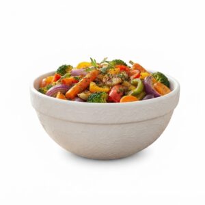 White Textured Serving Bowl
