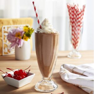 Clear Soda Fountain Glass with Milkshake