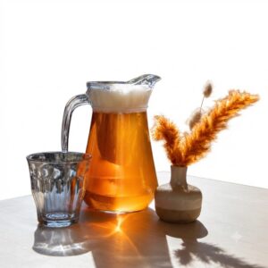 Glass Beverage Pitcher and Tumbler Set