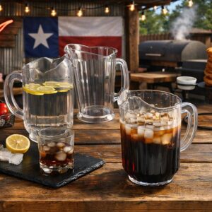 Clear Plastic Paneled Beverage Pitcher Display