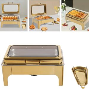 Gold PVD Rectangular Hydraulic Chafing Dish