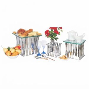 Stainless Steel Buffet Riser and Display Set