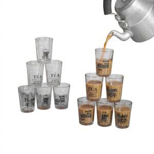 Printed Glass Tea Tumbler Set