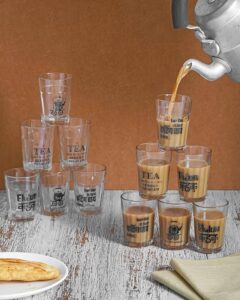 Printed Glass Tea Tumbler Set